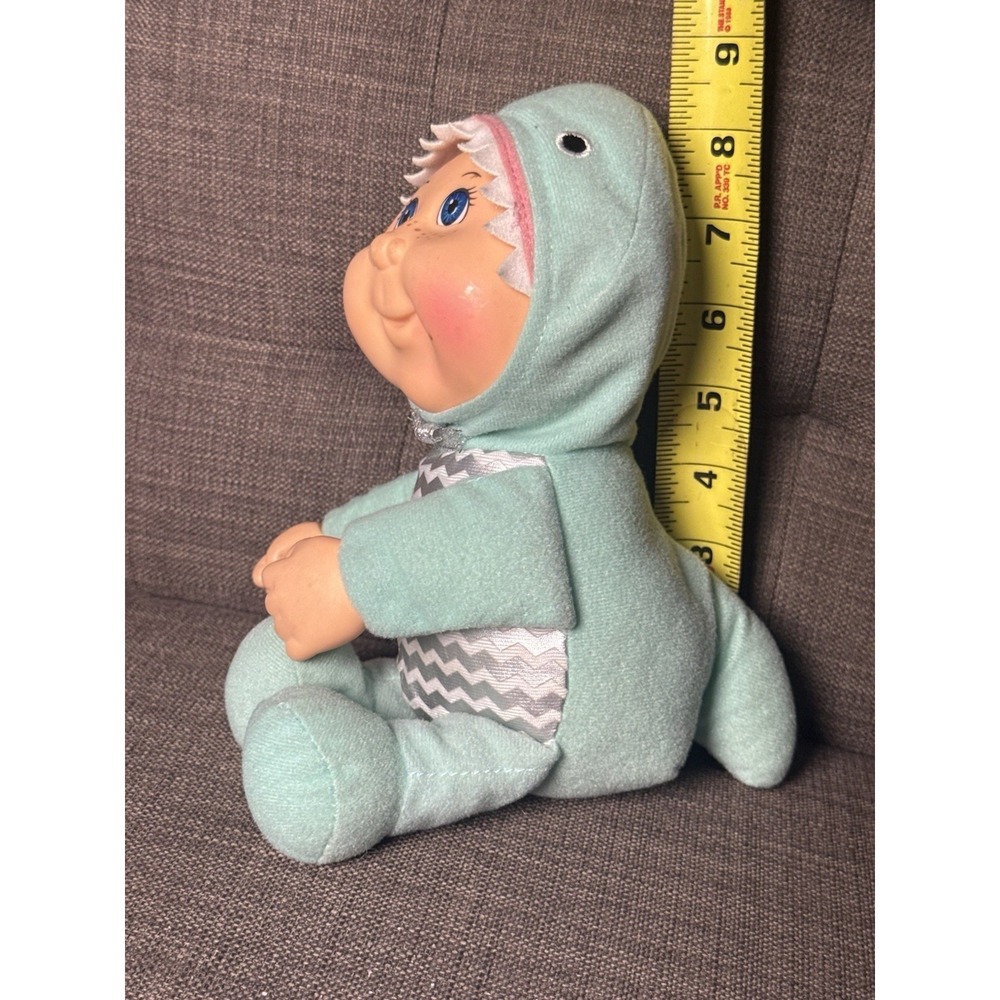 Cabbage Patch Cutie Dinosaur Shark 9" Soft Body plush Doll freckles mint green - Picture 6 of 6